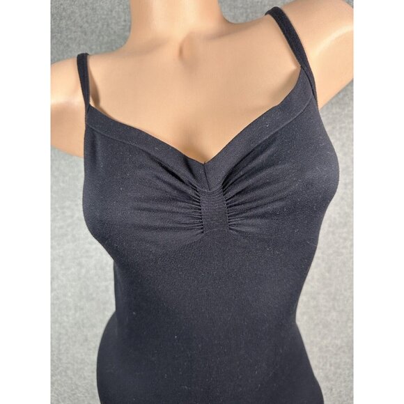 Vintage Bebe Tank Top Cami Grunge M/L Y2K Black Sweetheart Stretch Sexy Womens - Picture 2 of 11